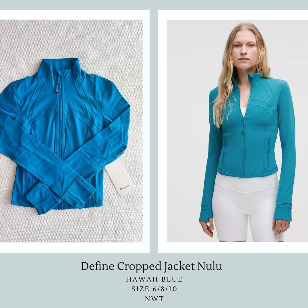 lululemon Define Cropped Jacket Hawaii Blue